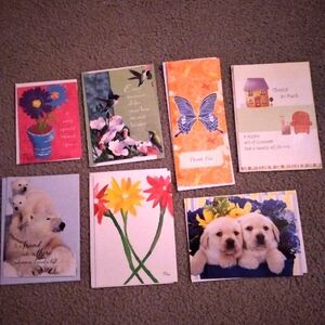 Lot of (7) thank you cards